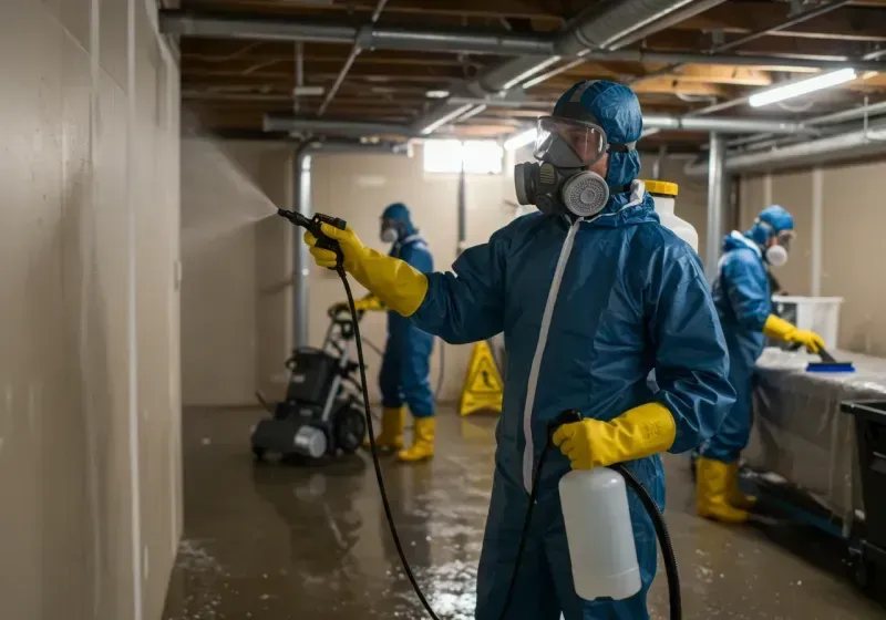 Basement Sanitization and Antimicrobial Treatment process in Bloomington, IN